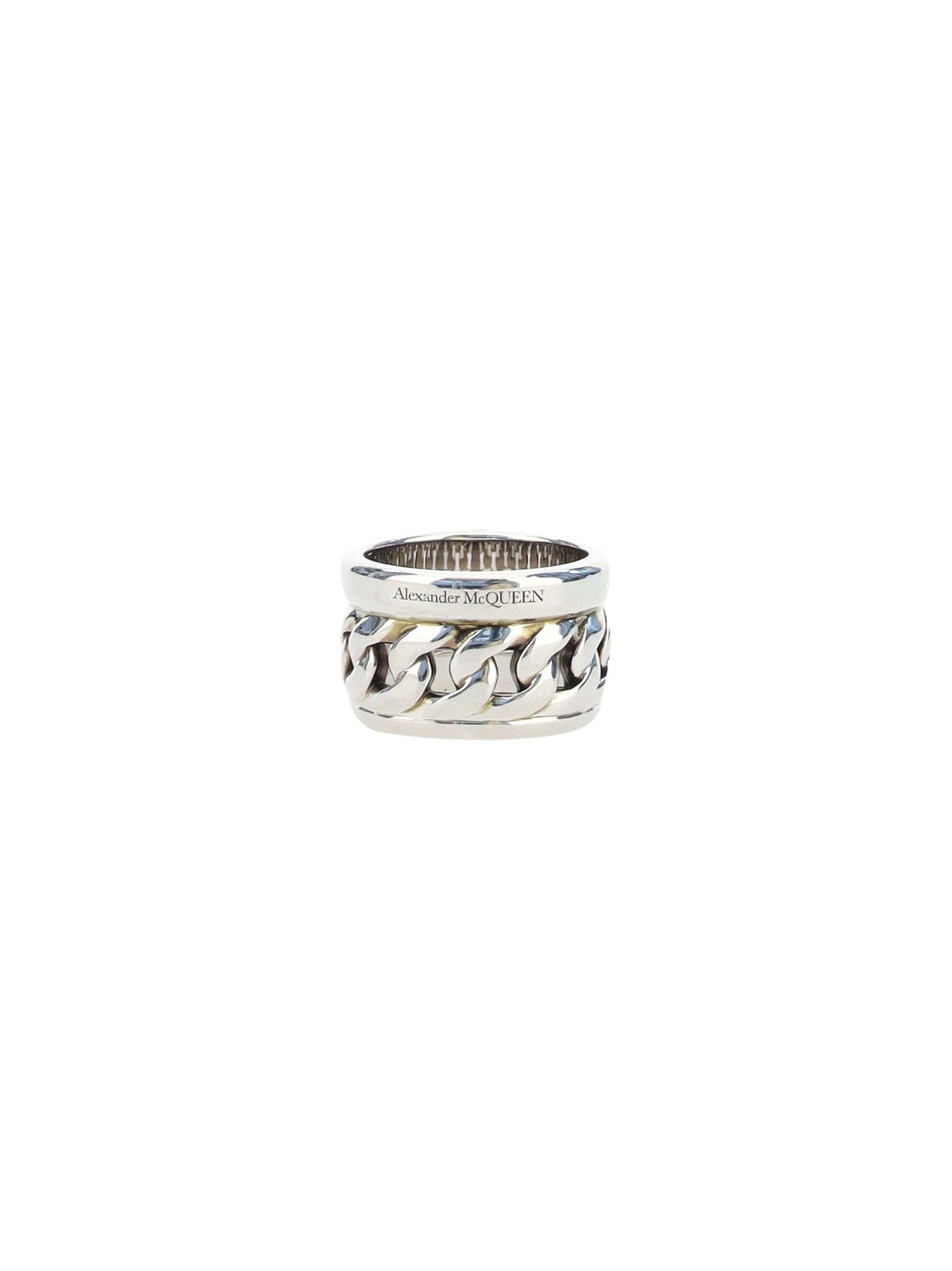 Shop Alexander Mcqueen Ring In Silver