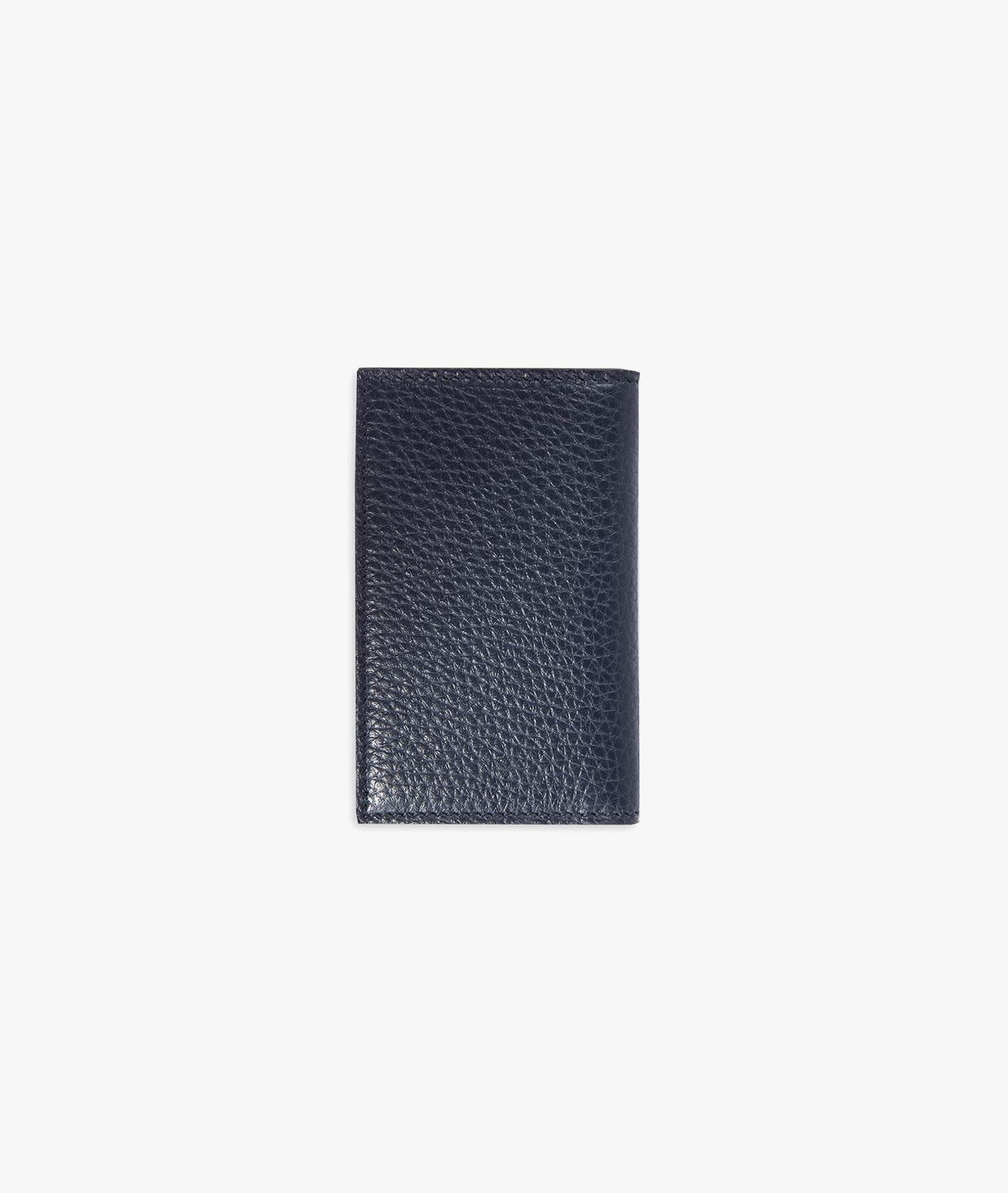 Larusmiani Vertical Card Holder St.moritz Wallet In Navy