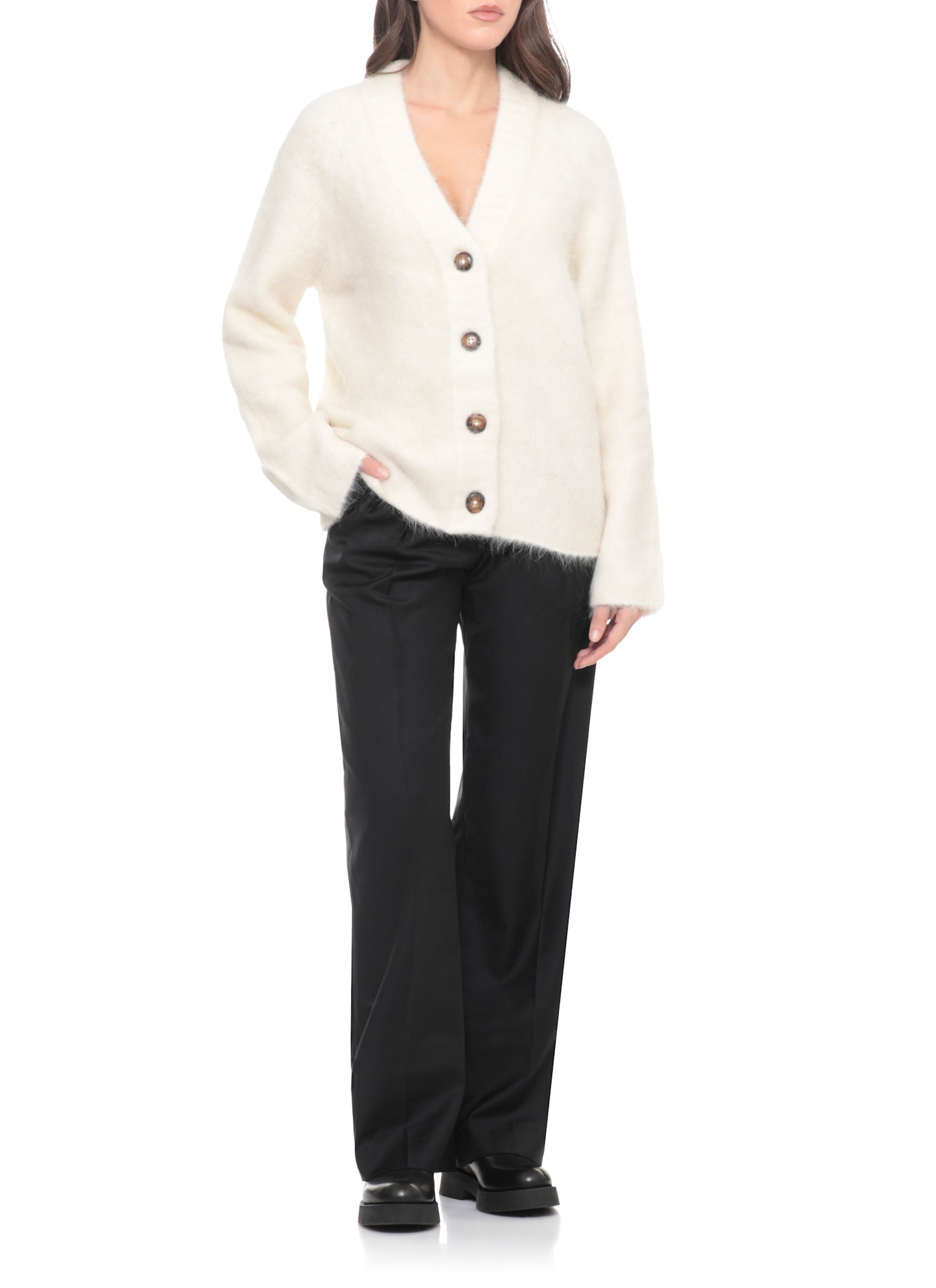 Loulou Studio Lynn Cardigan In White