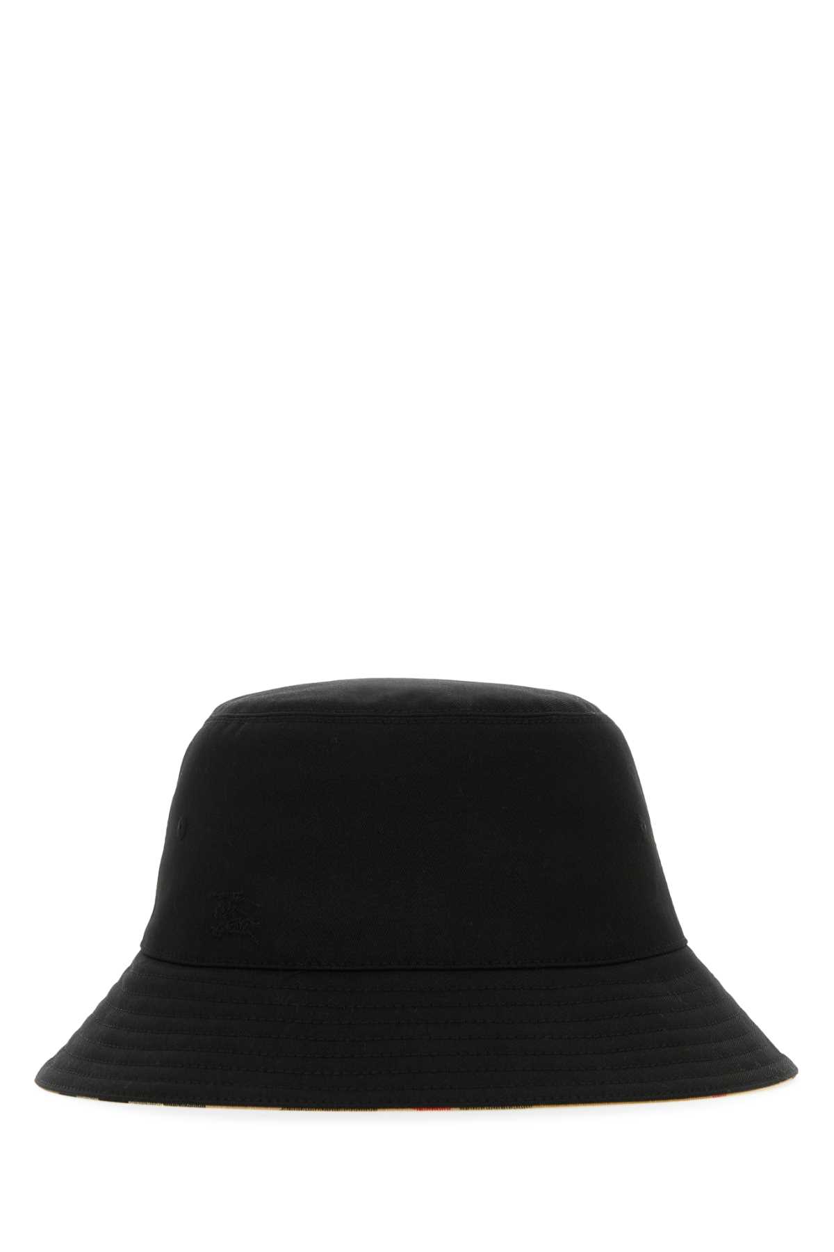 Shop Burberry Black Polyester Blend Bucket Hat
