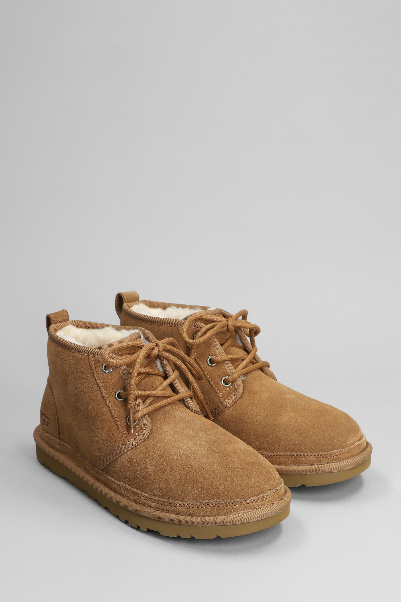 Shop Ugg Neumel Lace Up Shoes In Leather Color Suede
