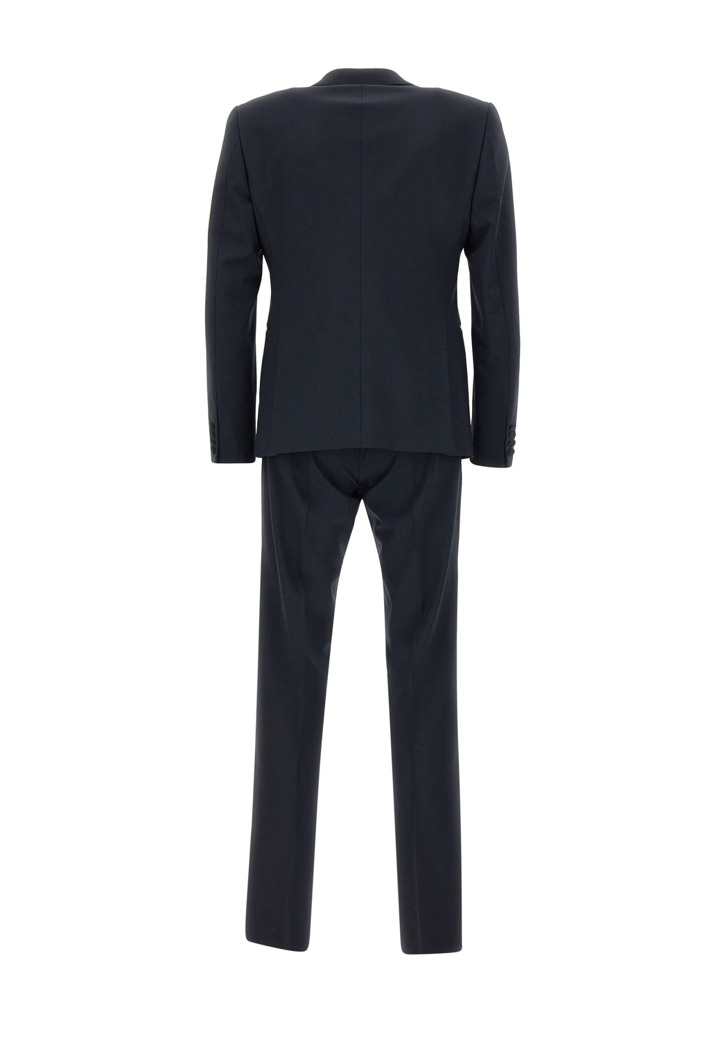 Shop Emporio Armani Fresh Wool Two-piece Formal Suit In Blue
