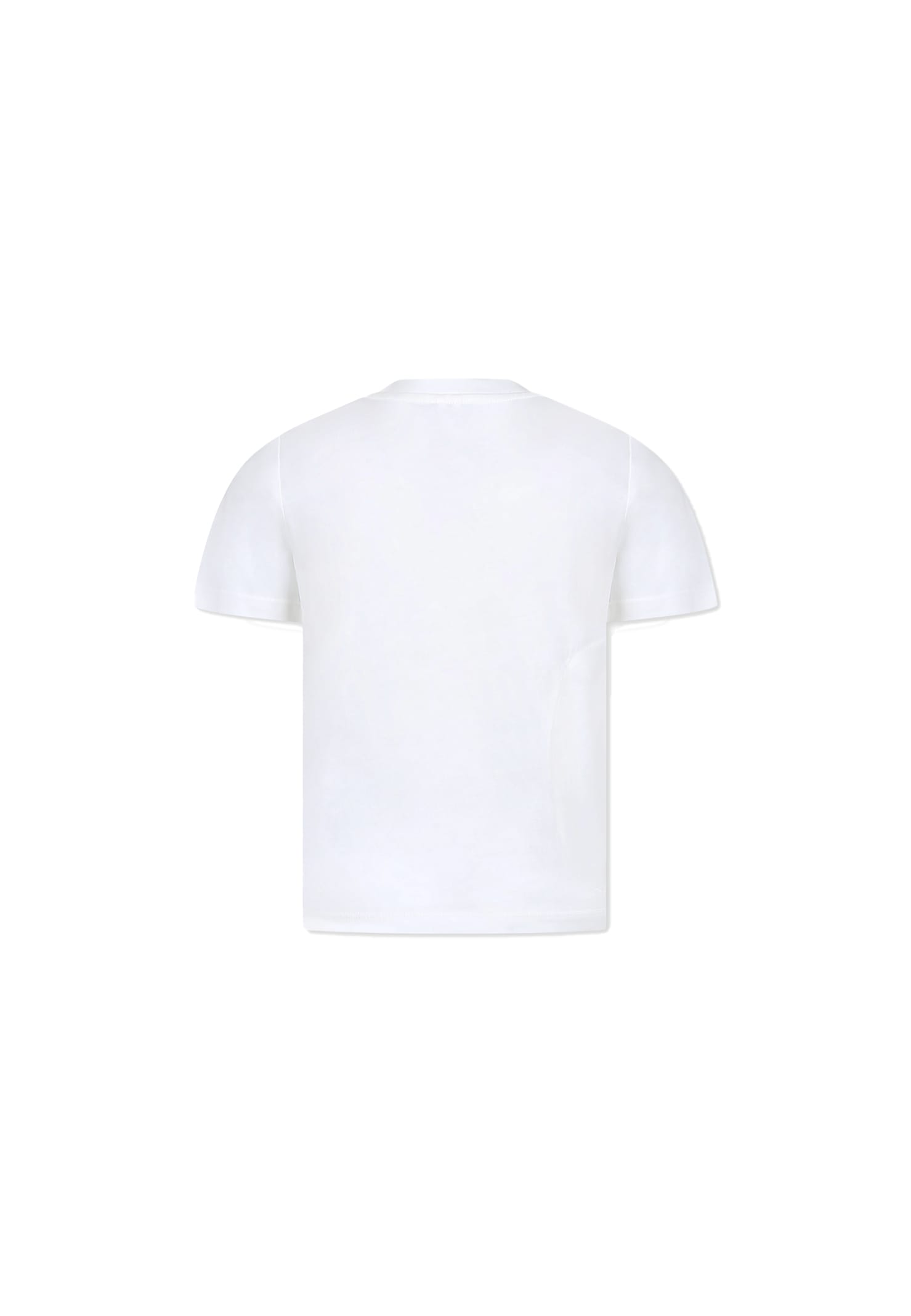 Stella Mccartney White T-shirt For Boy With Forest In White
