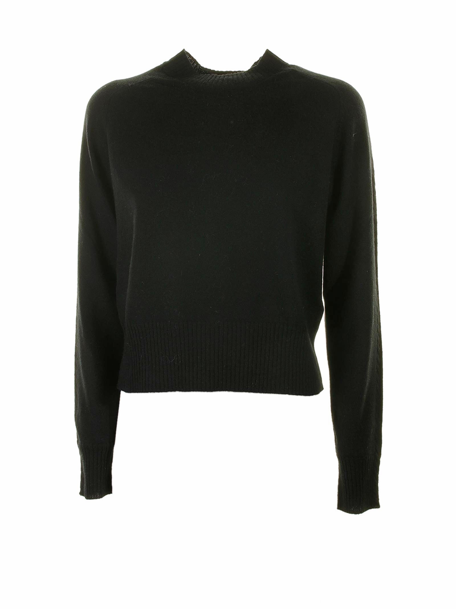 Seventy Black Sweater With Collar In Nero