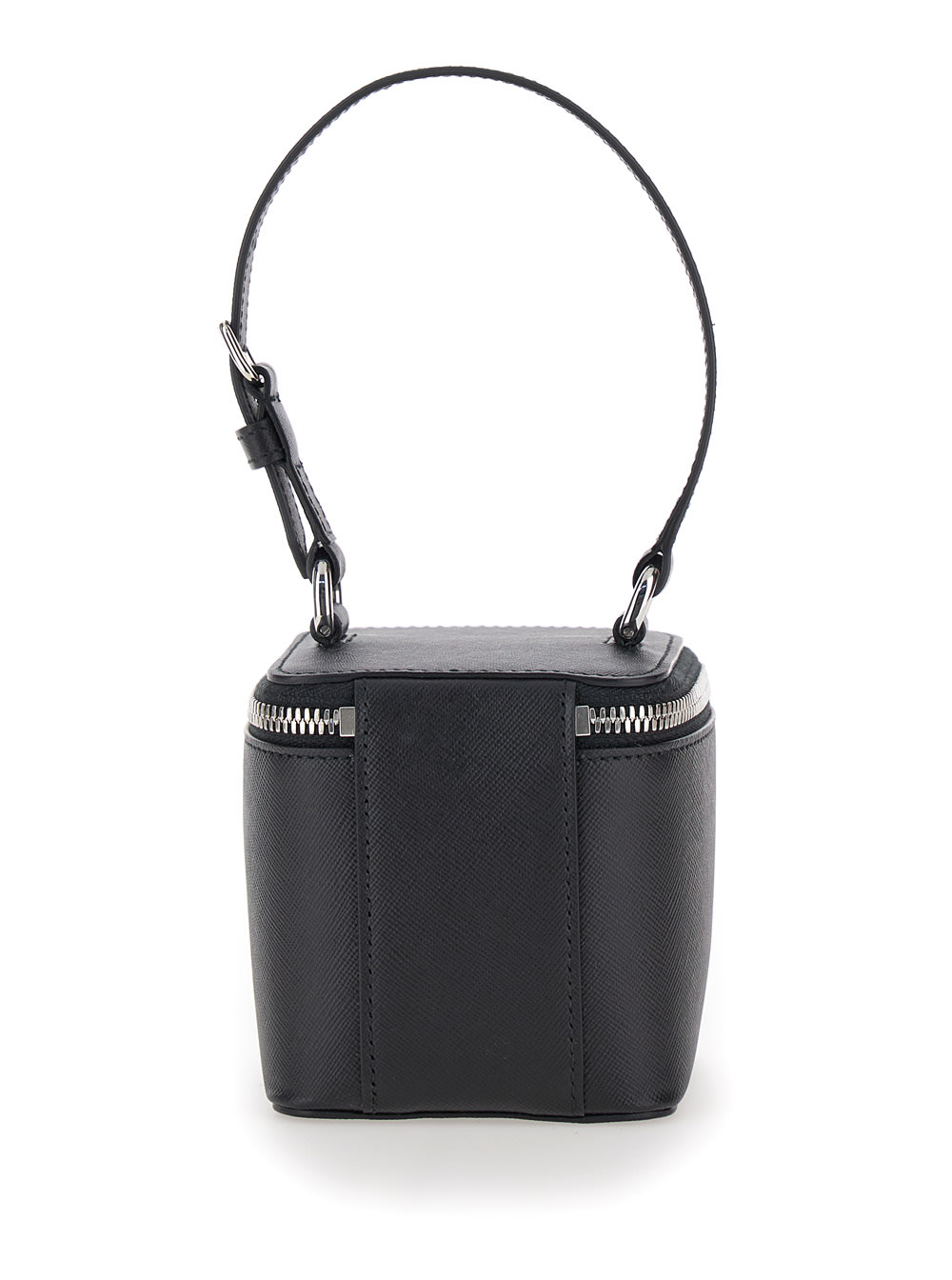 Shop Maison Margiela Mini Box Black Handbag With Four Stitches In Leather Woman