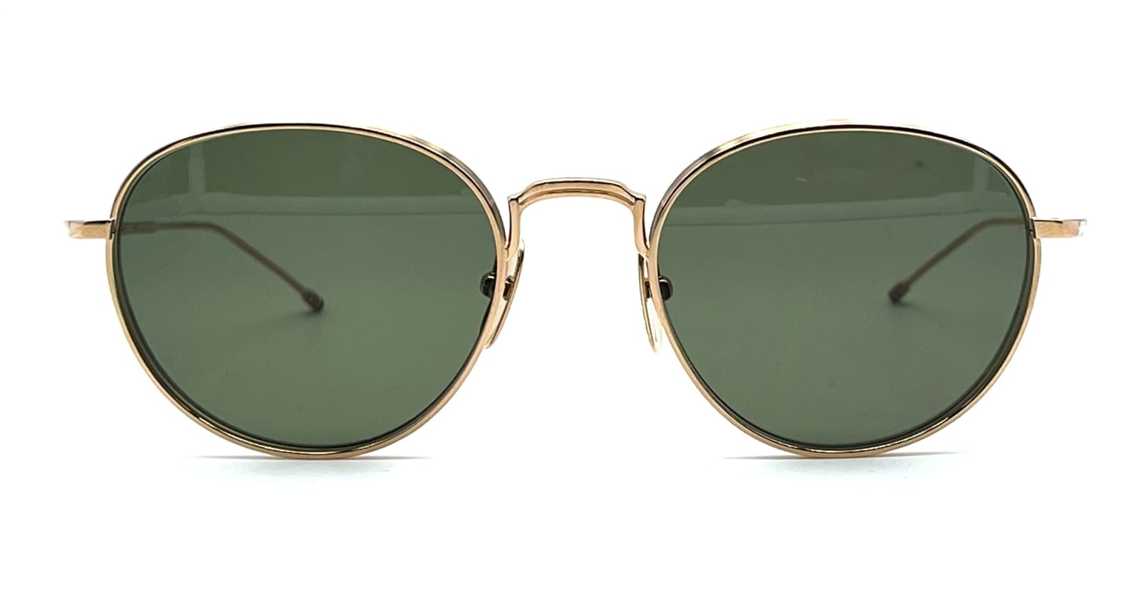 Shop Thom Browne Round - Gold Sunglasses In Silver