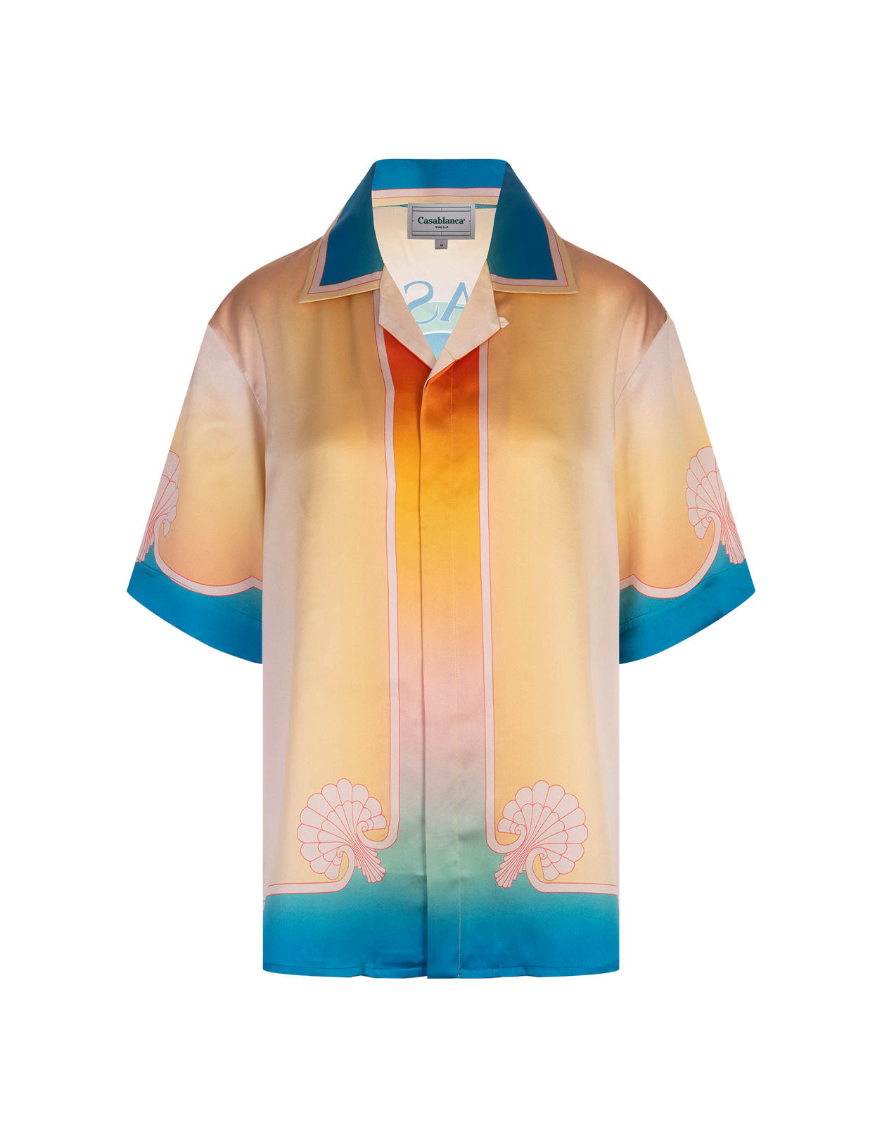 Shop Casablanca Larc Coloré Silk Shirt In Multicolour