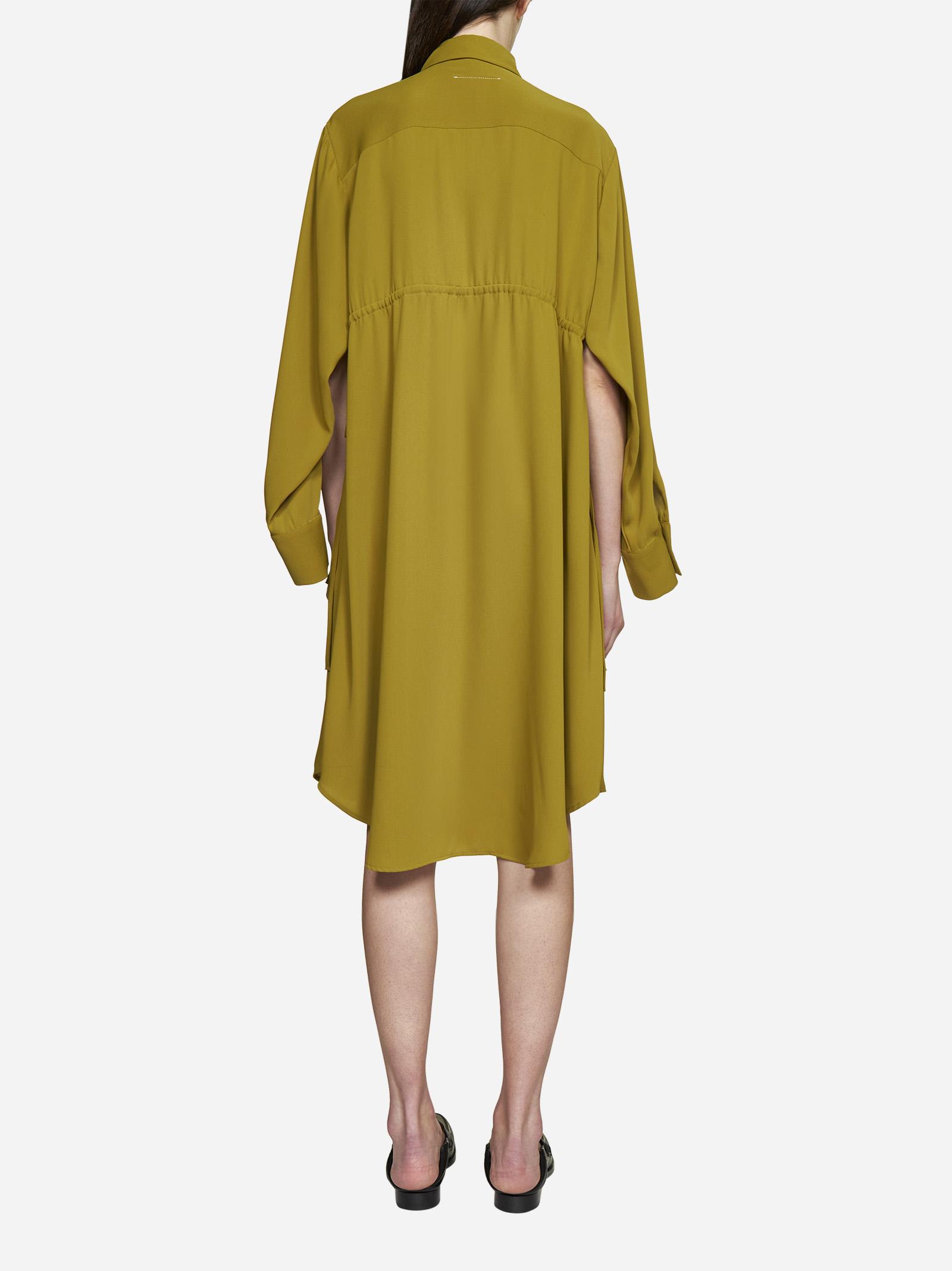 Mm6 Maison Margiela Woman Short Dress Military Green Size 8 Polyester In Green