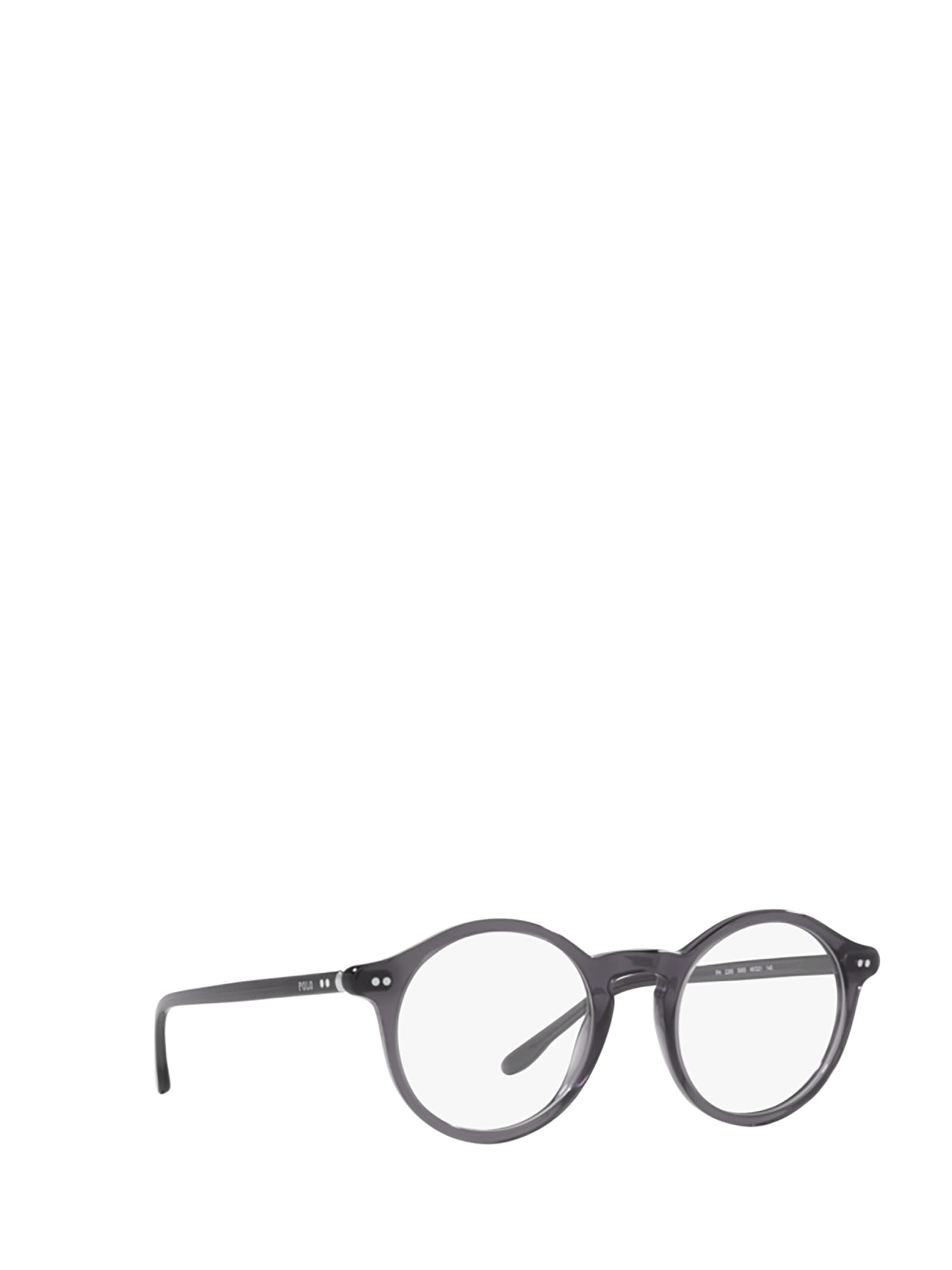 Shop Polo Ralph Lauren Ph2260 Shiny Transparent Grey Glasses