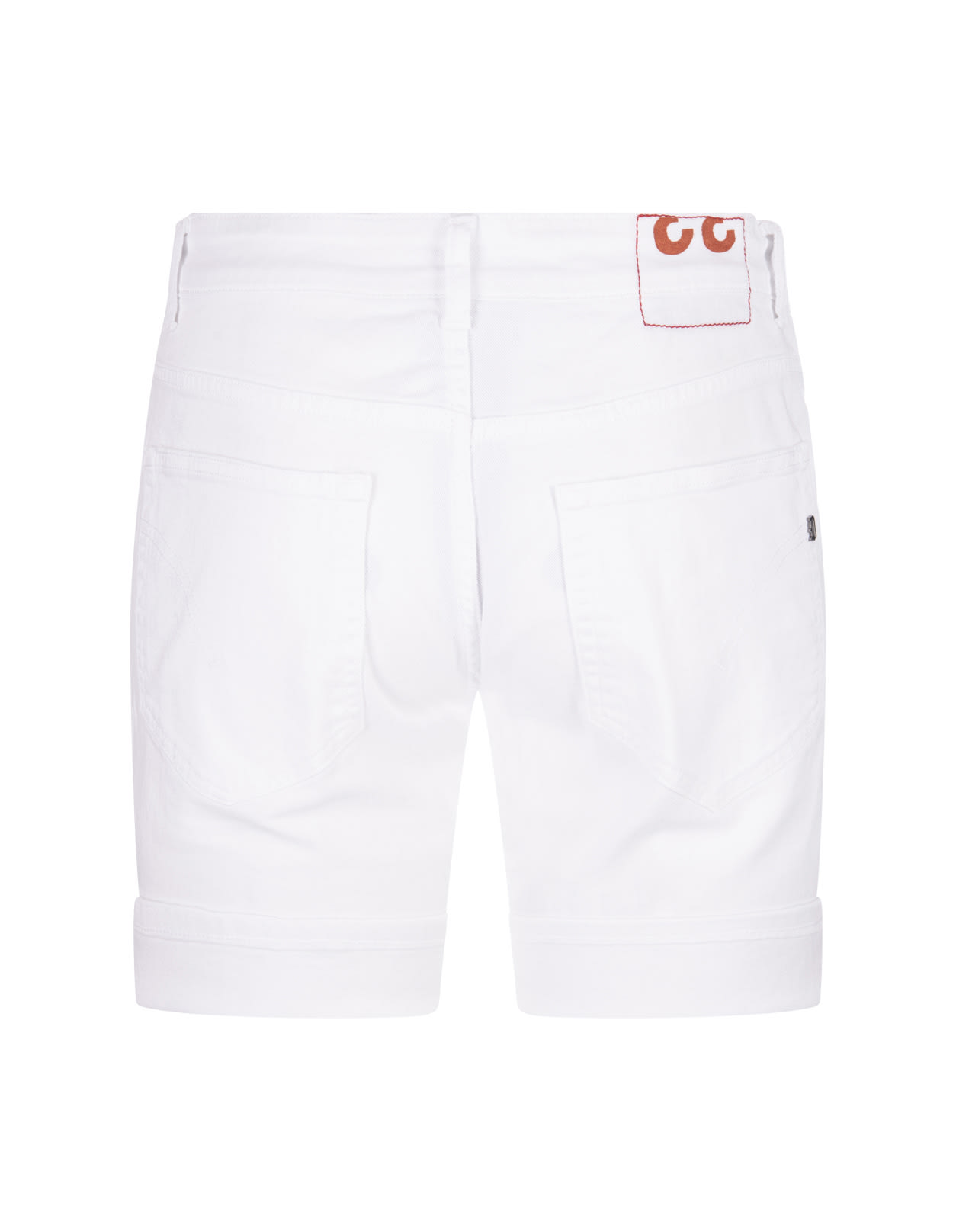 Shop Dondup Derick Bermuda Shorts In White Bull Stretch