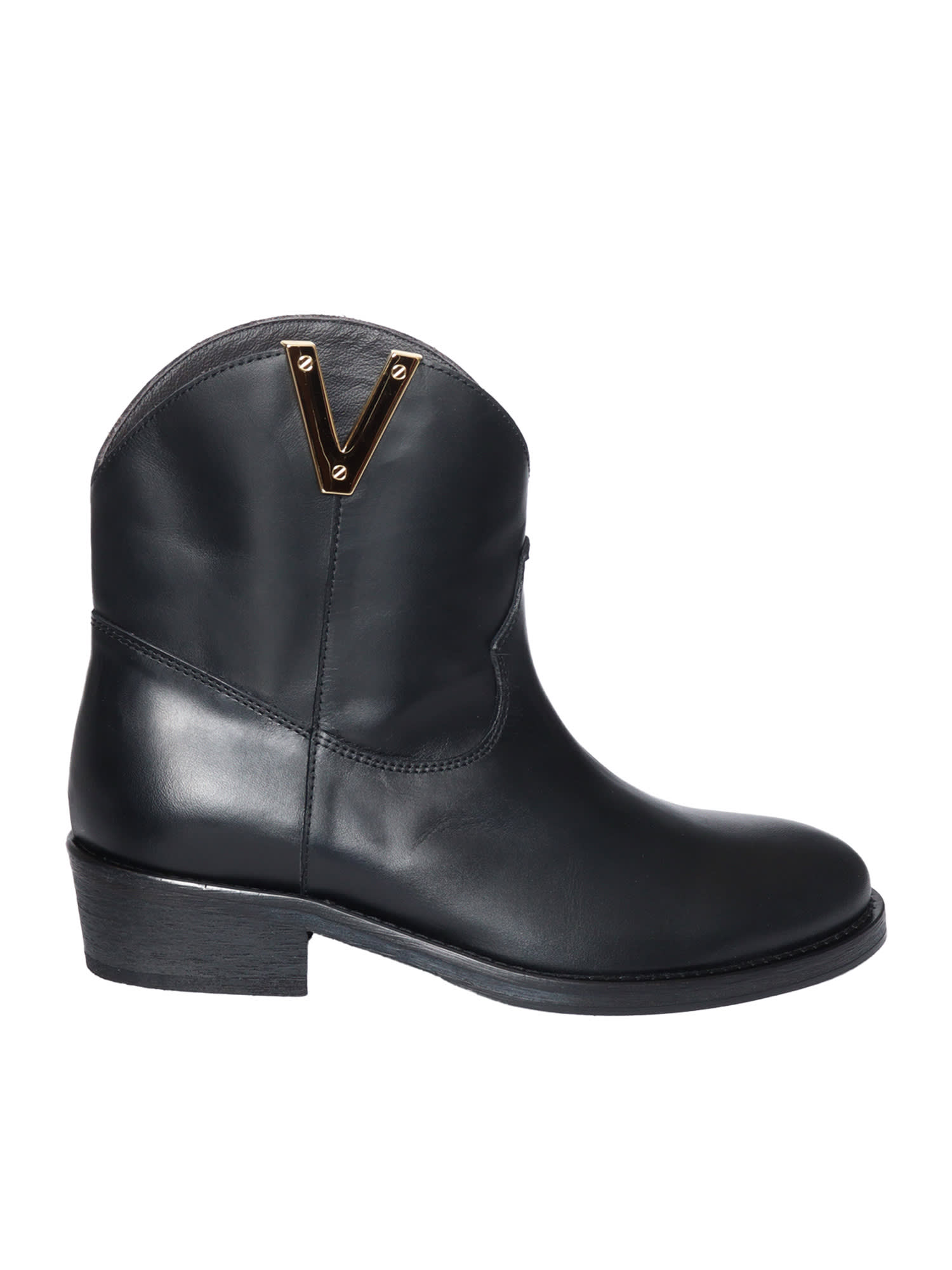 Via Roma 15 Malibu Texan Bootie In Black
