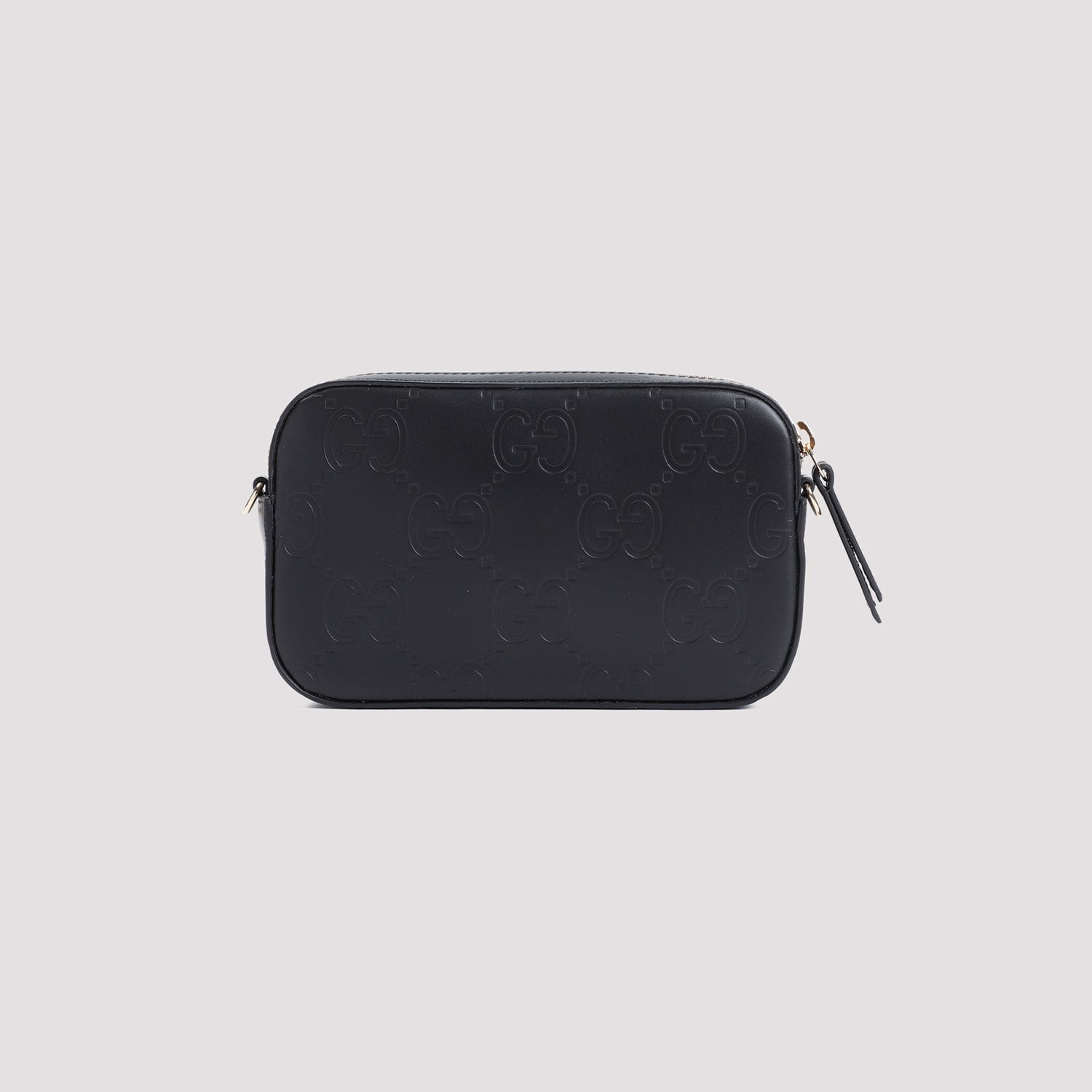 Shop Gucci Gg Leather Mini Bag In Black