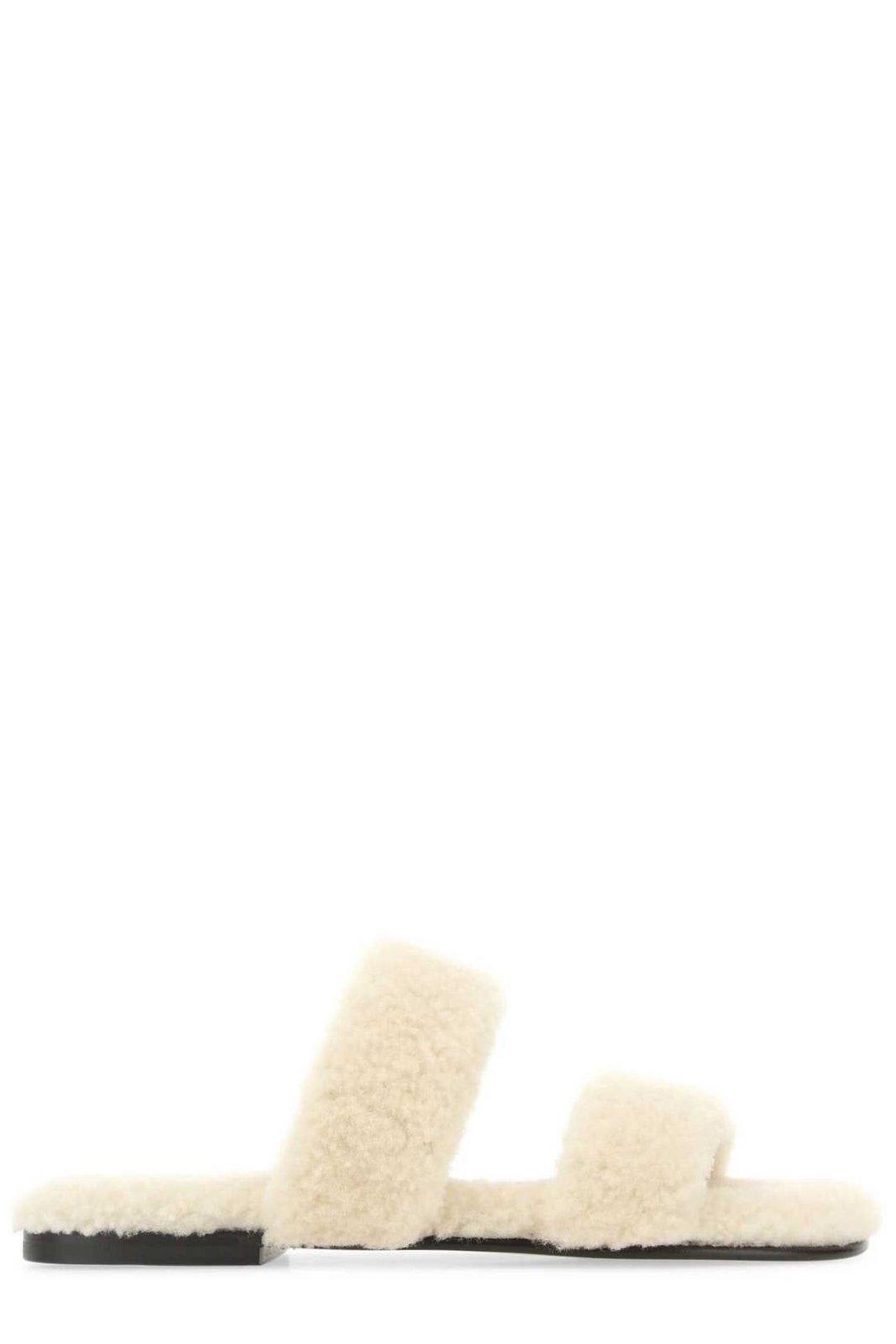Shop Saint Laurent Bleach Slip-on Slides In Ivory