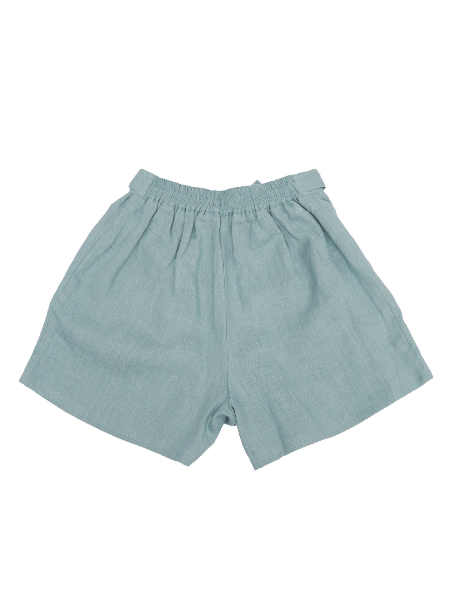 Chloé Linen Shorts In Gray