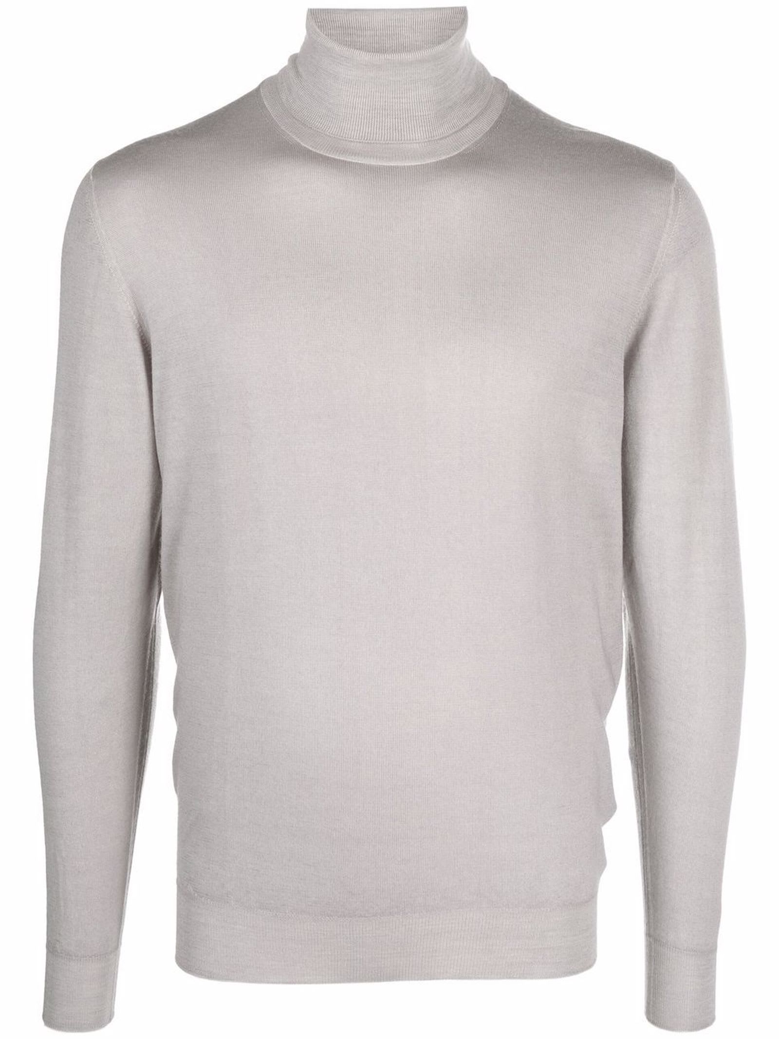 Fedeli Light Grey Merino Wool Sweater