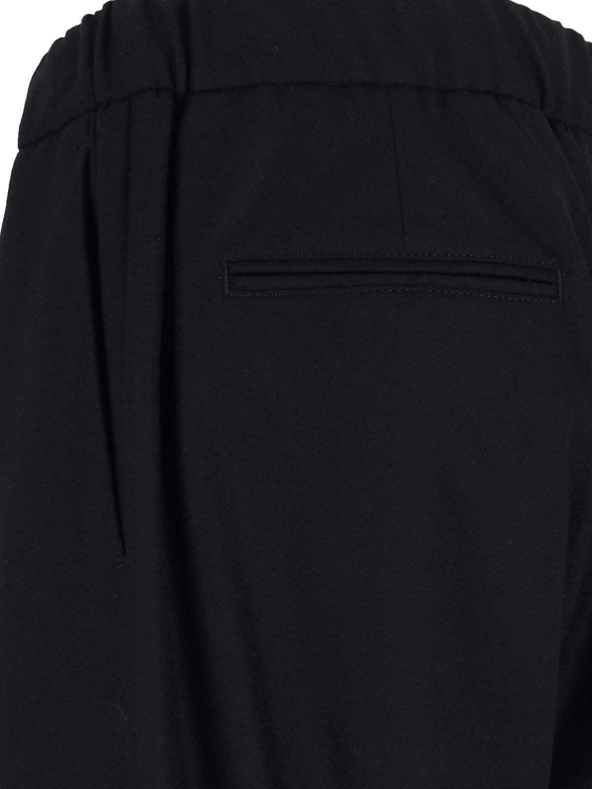 Giorgio Armani Trousers Featuring Elastic Waistband And Pockets In Black