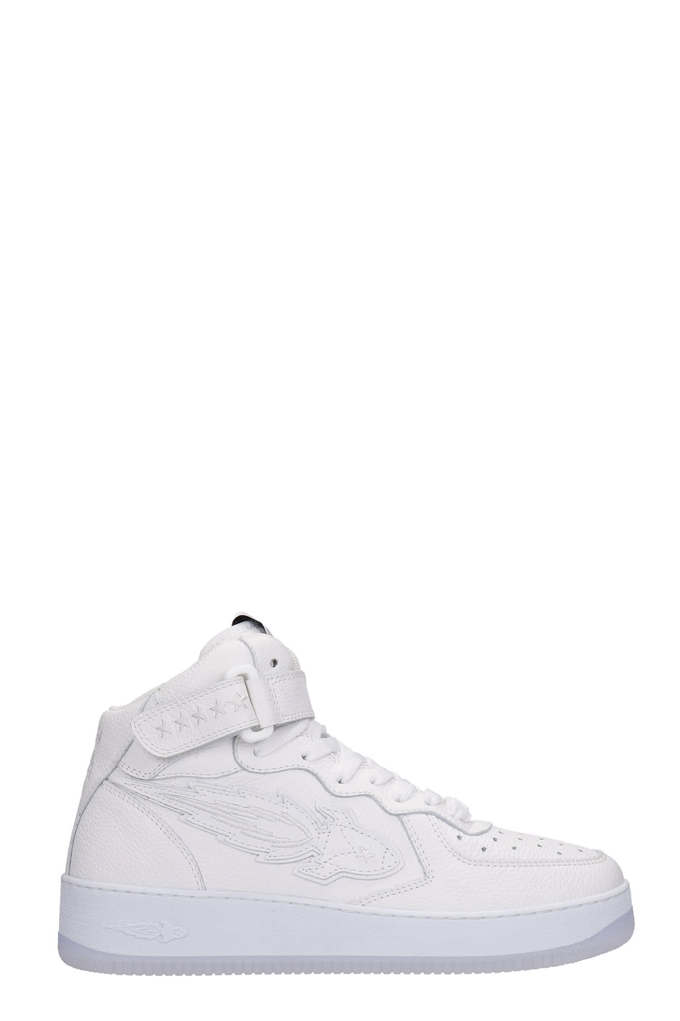 ENTERPRISE JAPAN SNEAKERS IN WHITE LEATHER,BB1003PX10801111