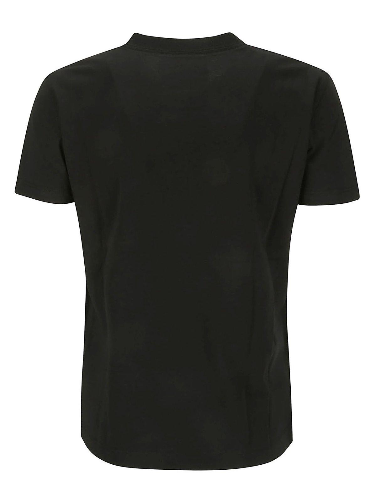 Shop Versace Jeans Couture Barocco Printed Crewneck T-shirt In Nero E Oro