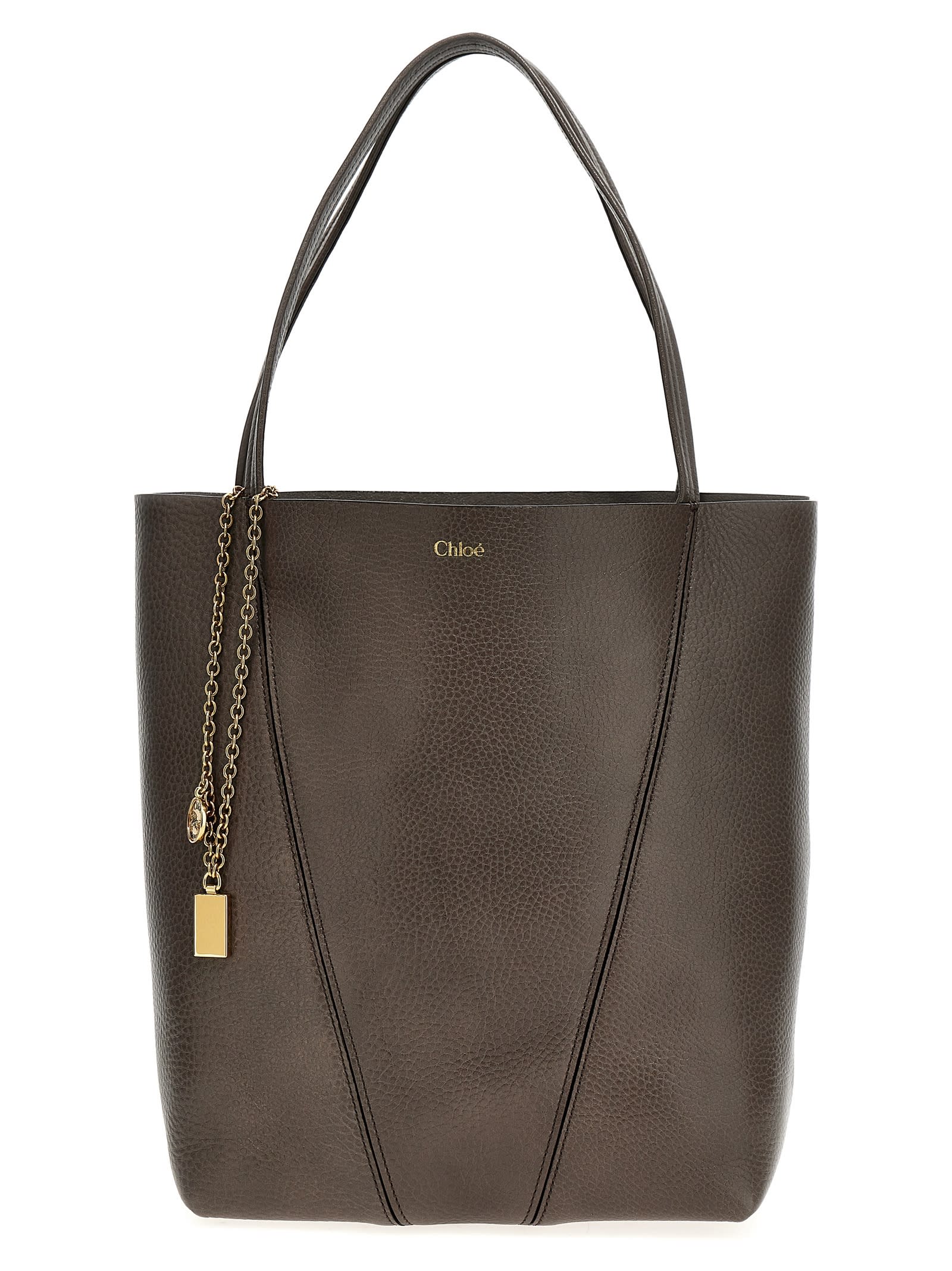 Chloé Spin Shoulder Bags Gray In Gray