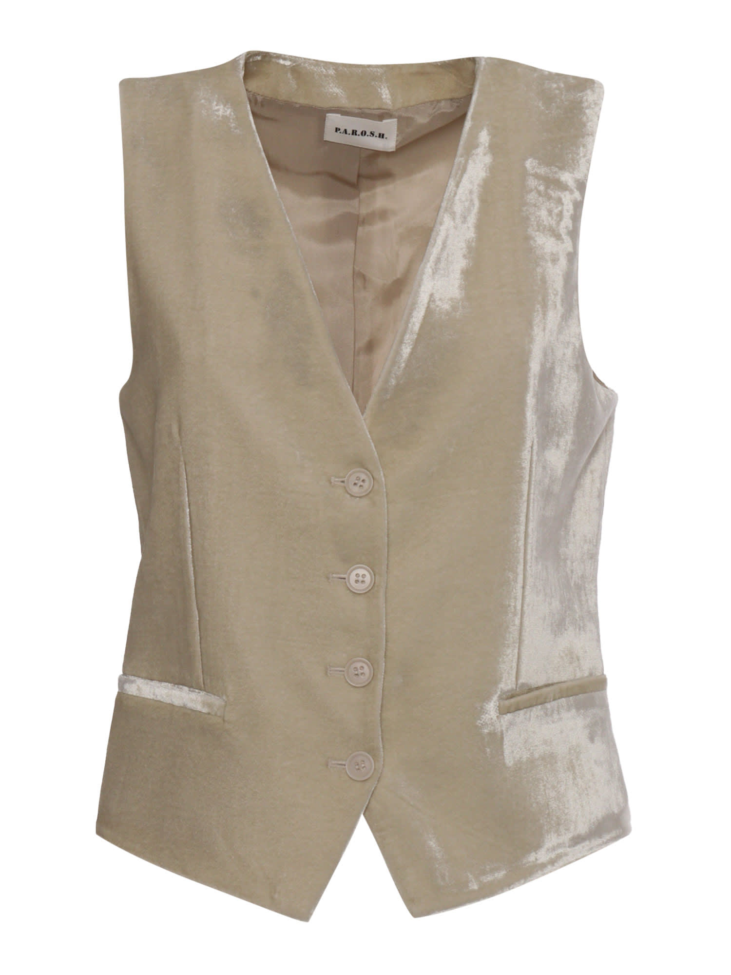 Shop P.a.r.o.s.h Vest In Beige