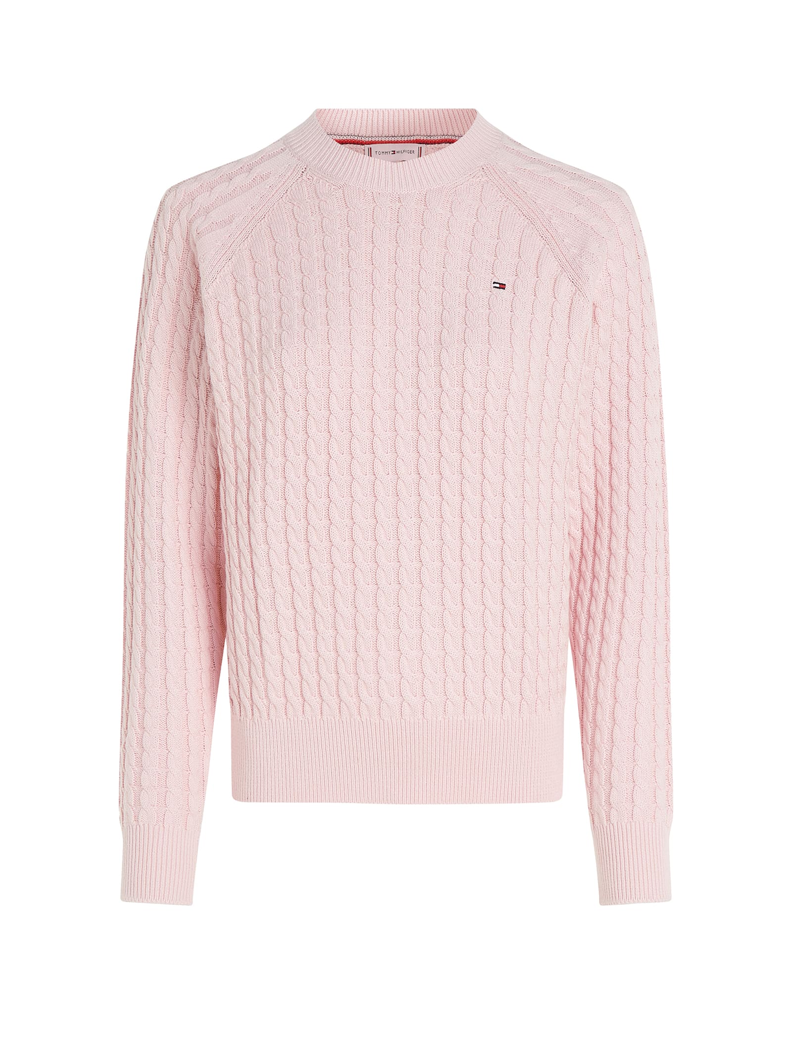 Pink Relaxed-fit Sweater In Woven Knit