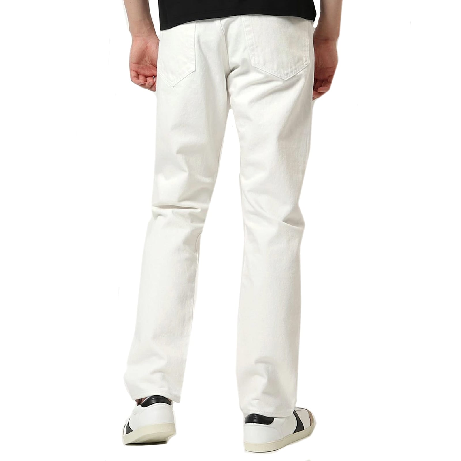 Shop Celine Cotton Denim Jeans In White