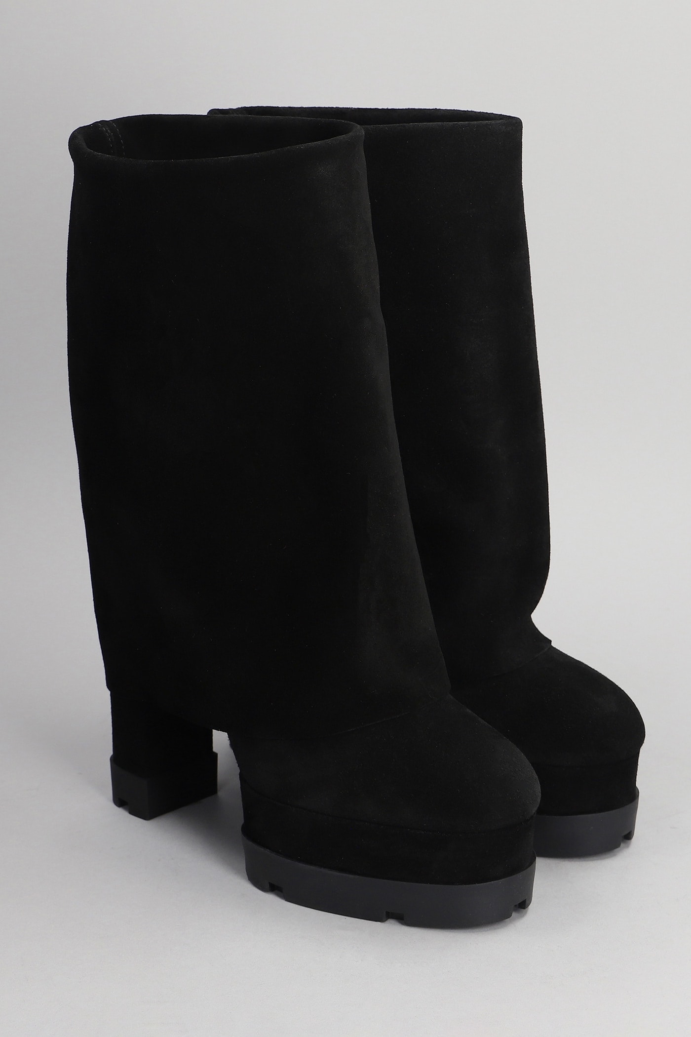 Shop Casadei Nancy High Heels Boots In Black Suede