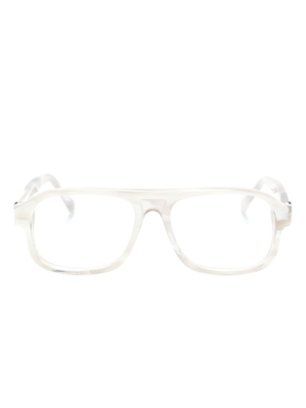 Shop Moncler Ml5198 001 Square Glasses In 060