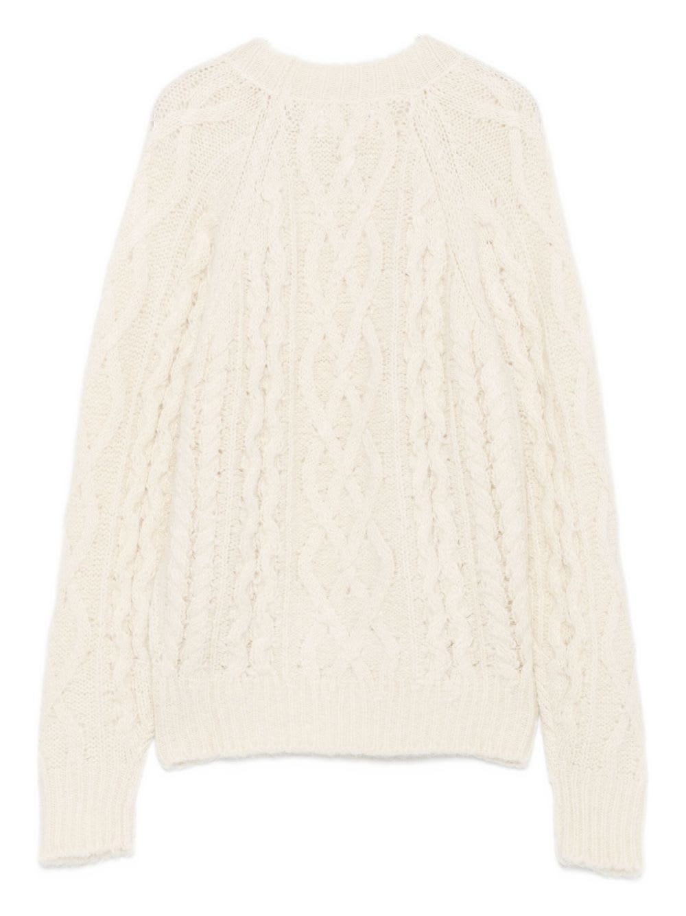 Isabel Marant Étoile Marant Etoile Cream-colored Long-sleeved Sweater In White