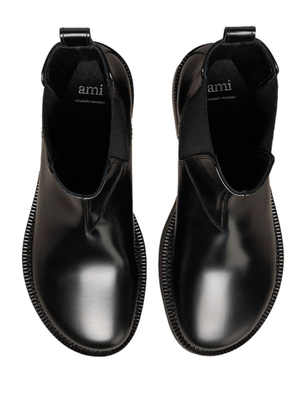 Shop Ami Alexandre Mattiussi Anatomical Toe Derbies In Black