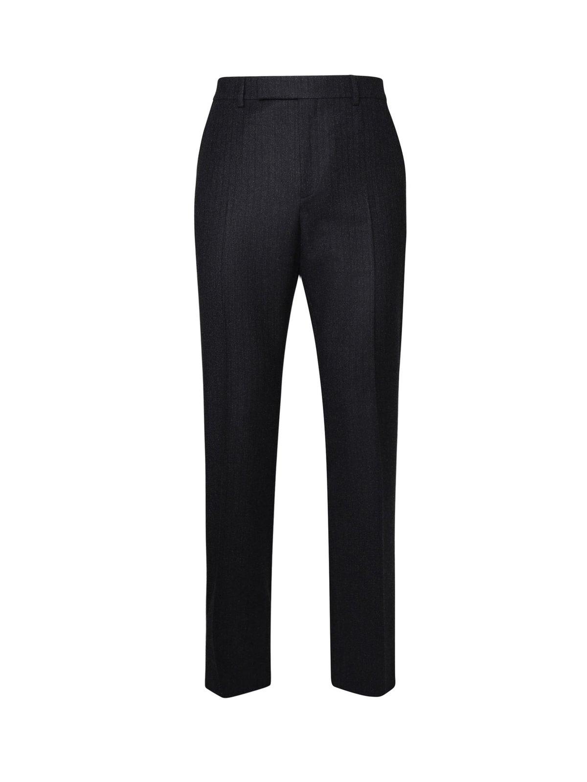 Mid-waisted Straight-leg Pants