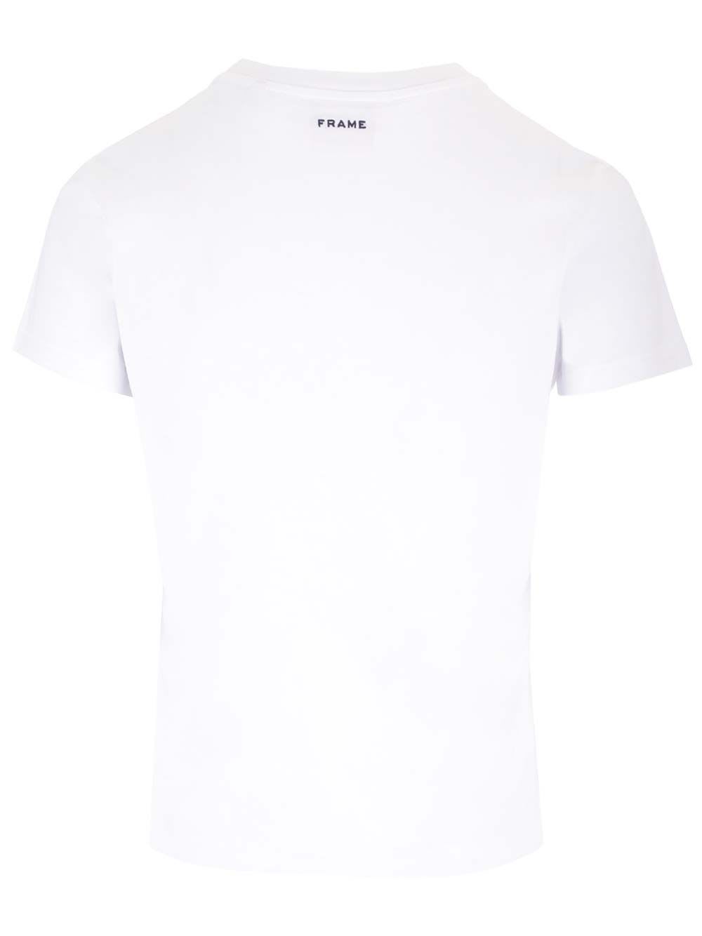 Frame White T-shirt With Ritz Paris Logo On The Front In Cotton Woman In White