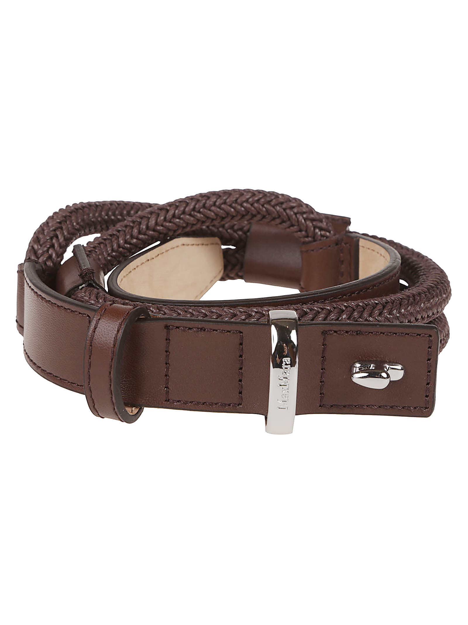 Max Mara Ropeloop Belt In Brown