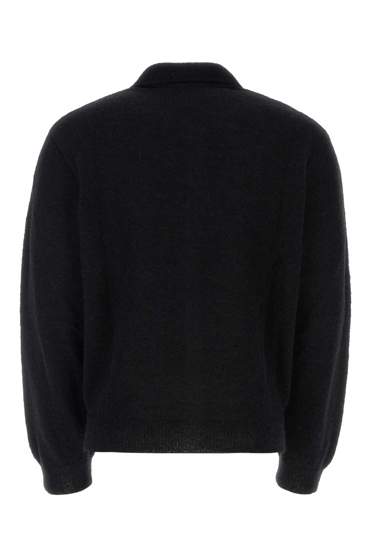 Our Legacy Black Evening Polo Cardigan In Black