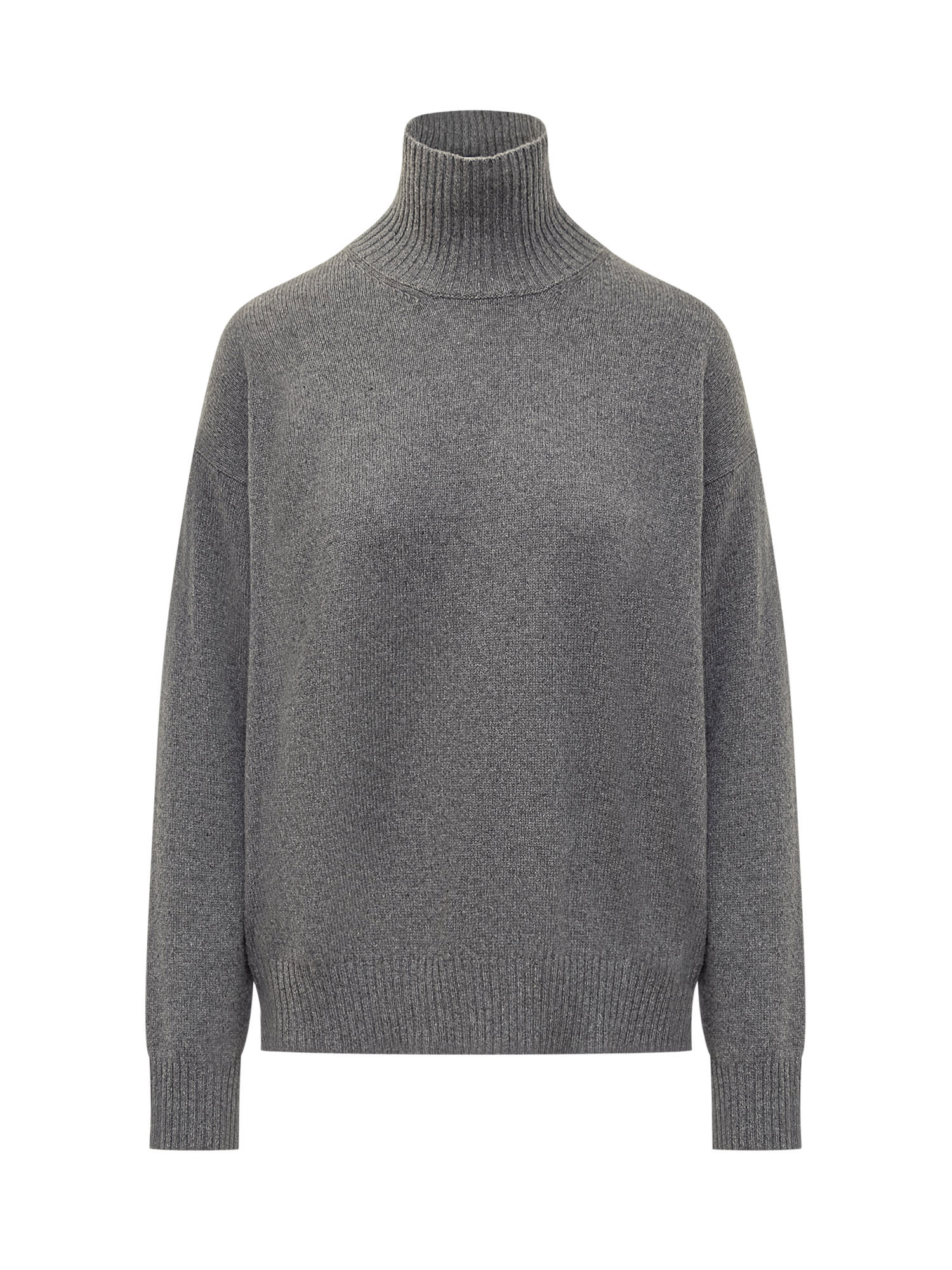 Shop Jucca Highneck Shirt In Grigio Melange