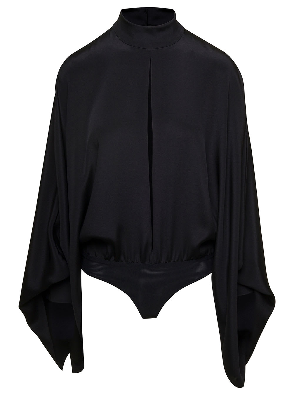 TOM FORD BLACK WIDE SLEEVE BLOUSE BODY IN SILK WOMAN