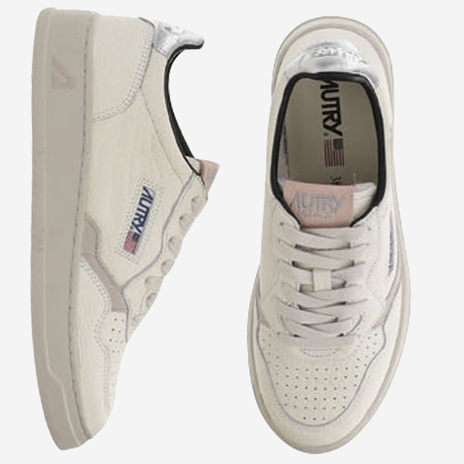 Shop Autry Medalist Low Leather Sneakers