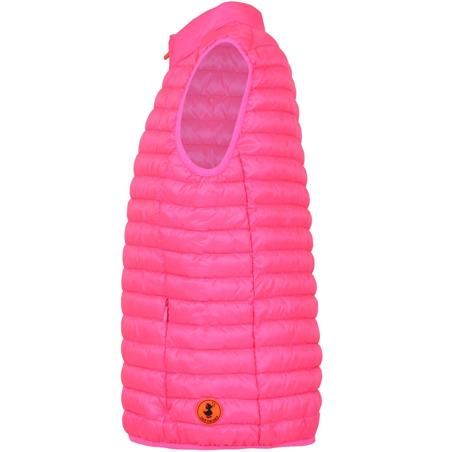 Shop Save The Duck Pink Ozam Vest For Girl With Logo
