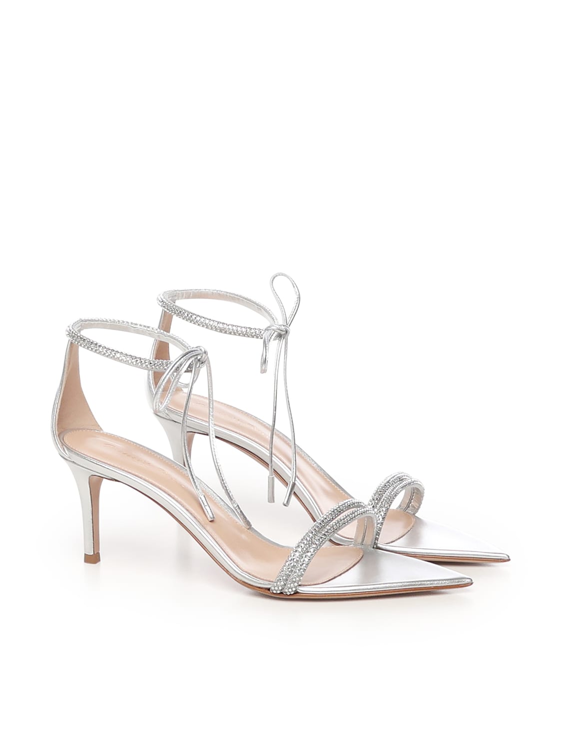 Shop Gianvito Rossi Monte Carlo Sandals In Silver