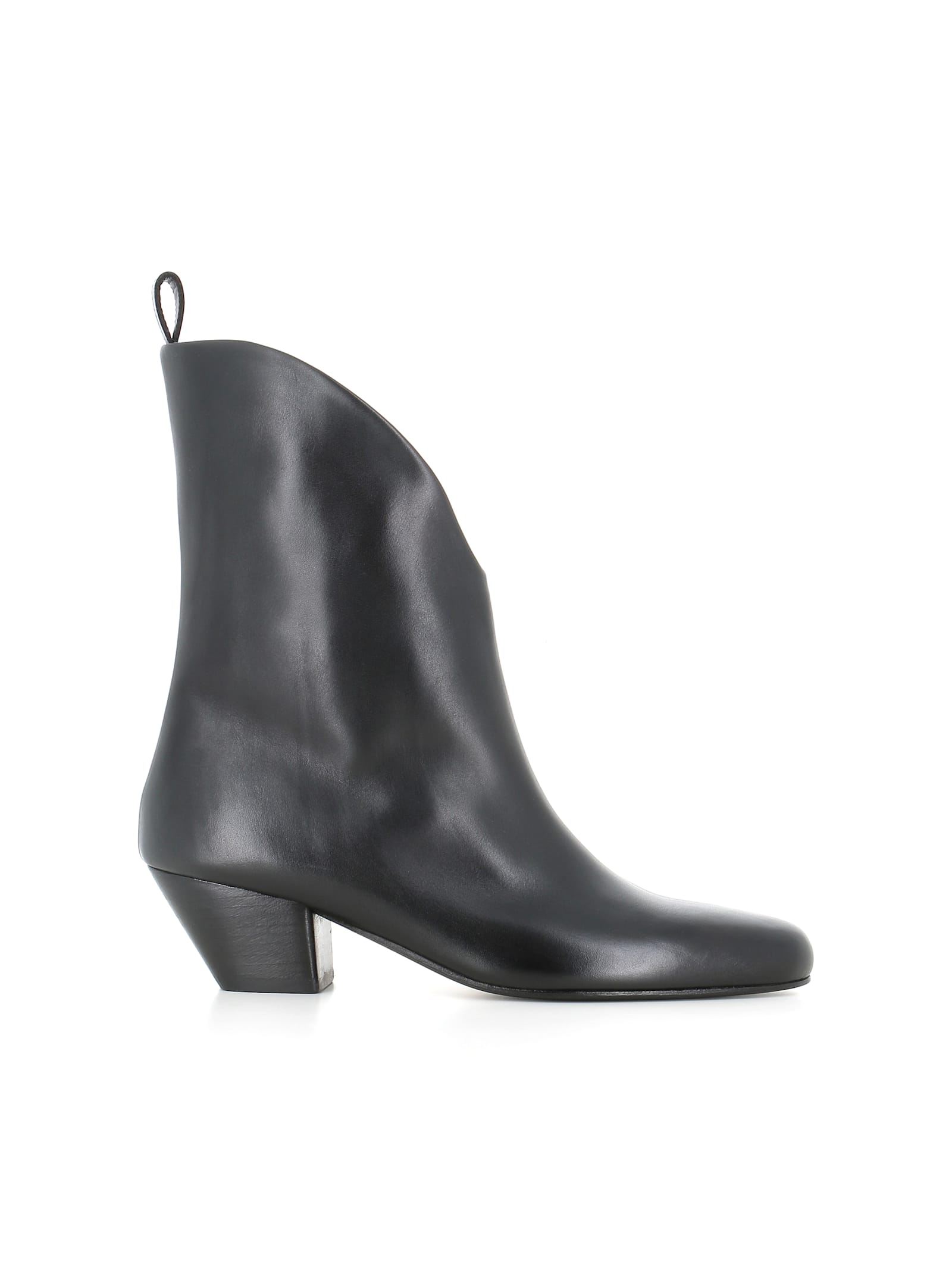Marsèll V-cut Leather Boots In Black