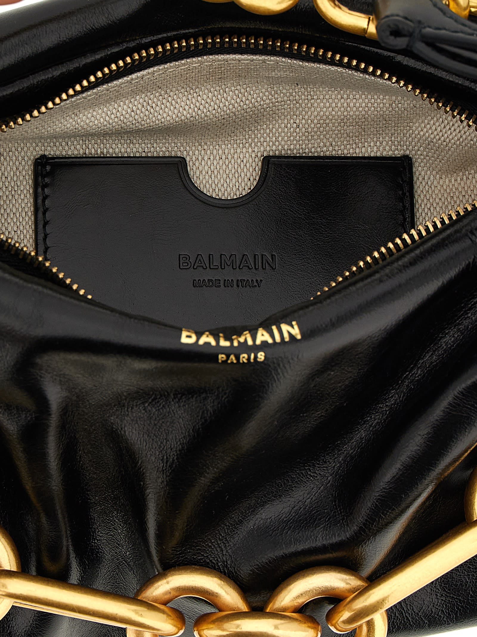 Balmain Sync Mini Handbag In Black