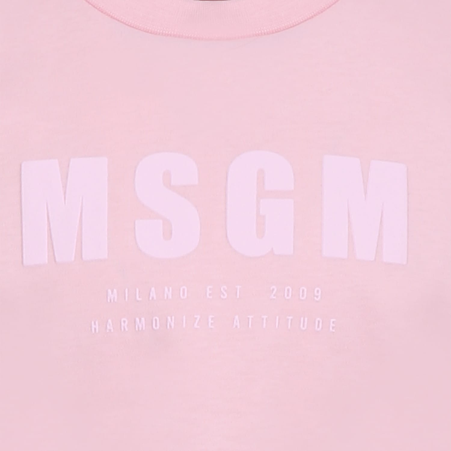 Msgm Pink T-shirt For Girl With Logo In Pink