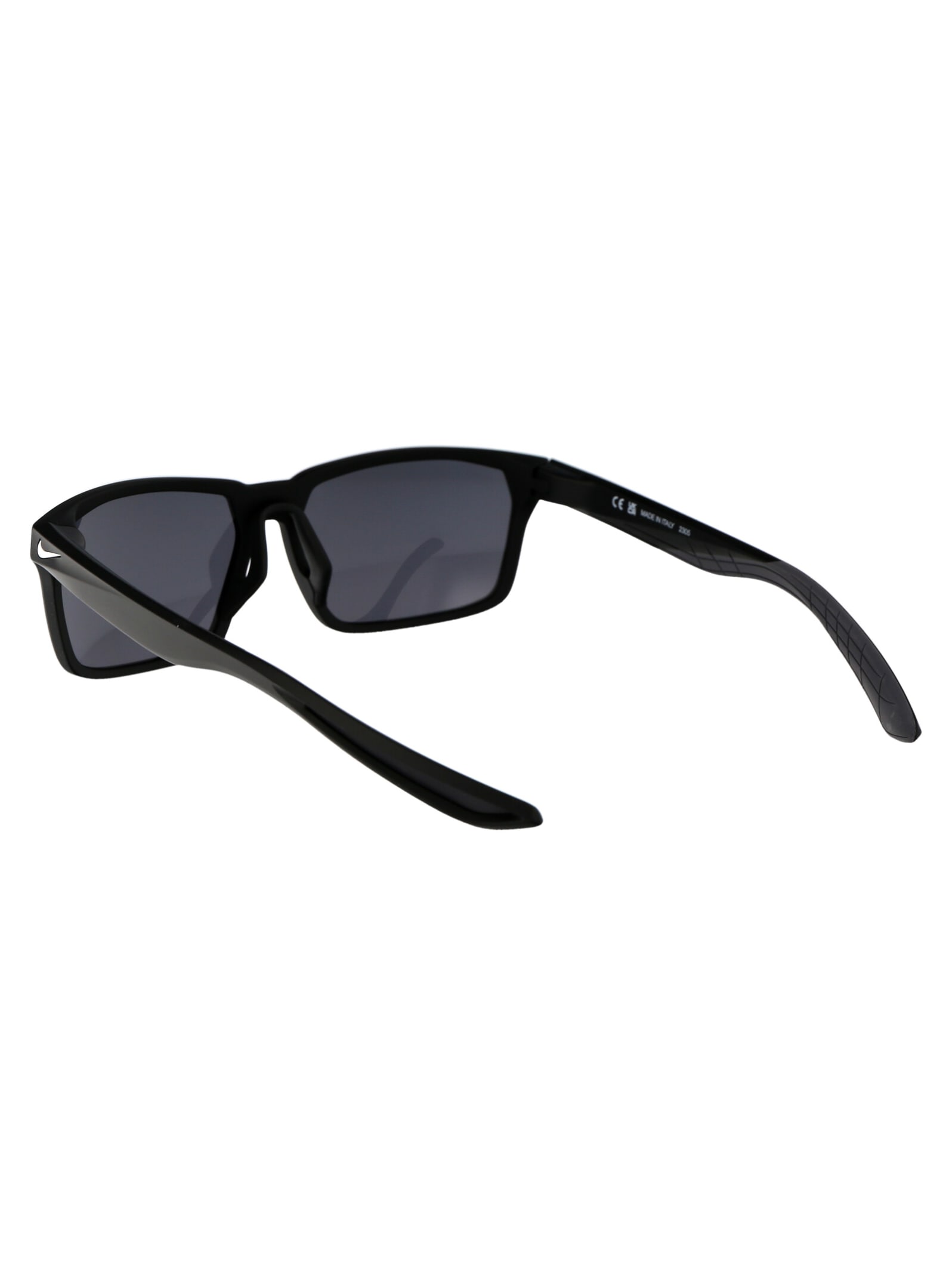 Nike Maverick Square-frame Sunglasses In 010 Black/white Noir/blanc