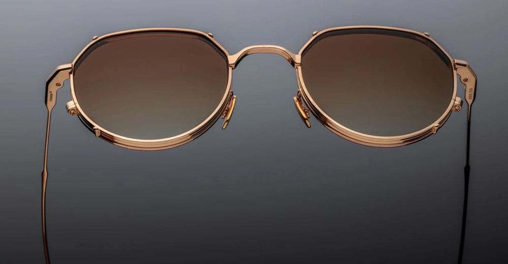 Shop Jacques Marie Mage Hartana - Altan Sunglasses In Gold/rose Gold