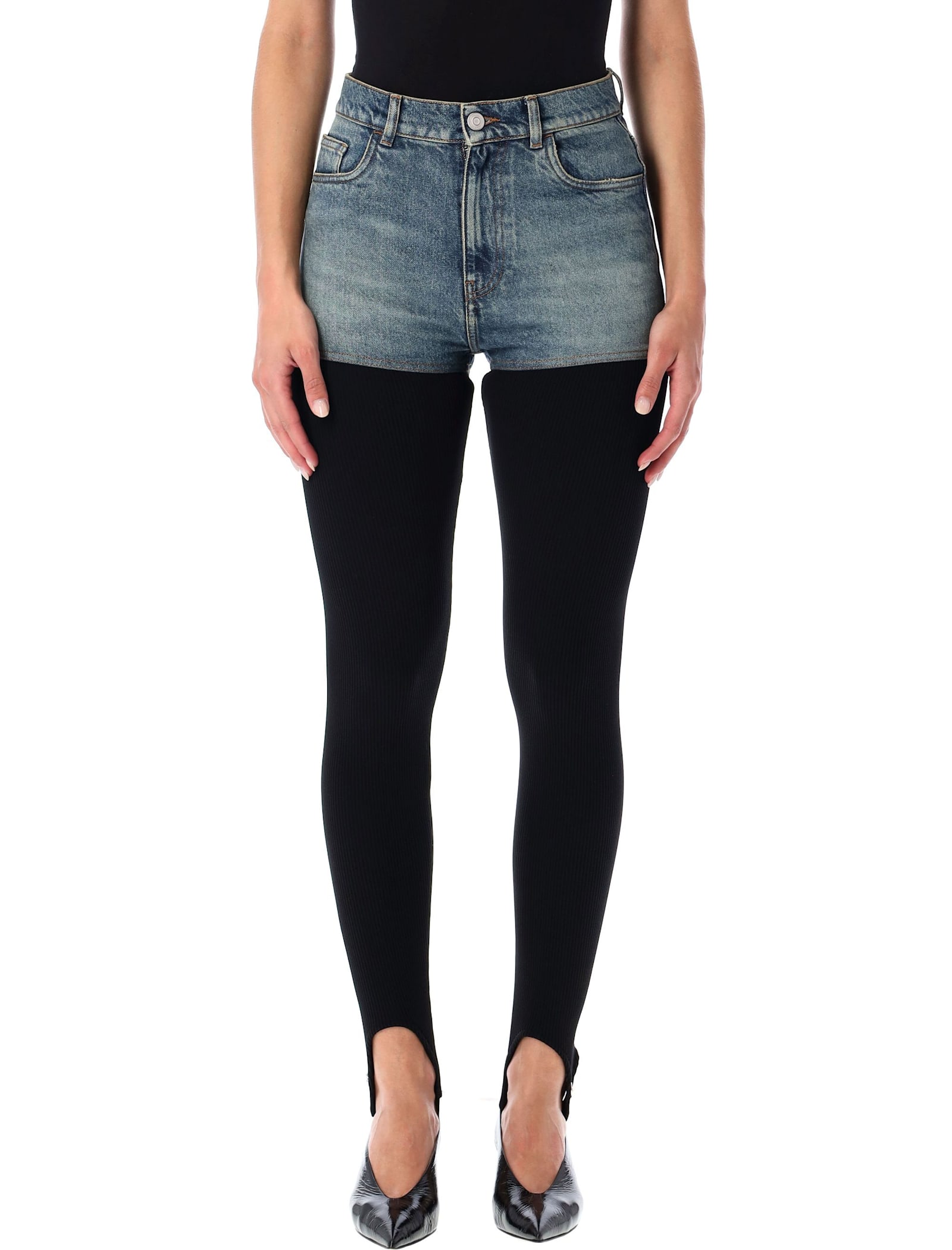 Coperni Dual-tone Organic Cotton Pants In Multi