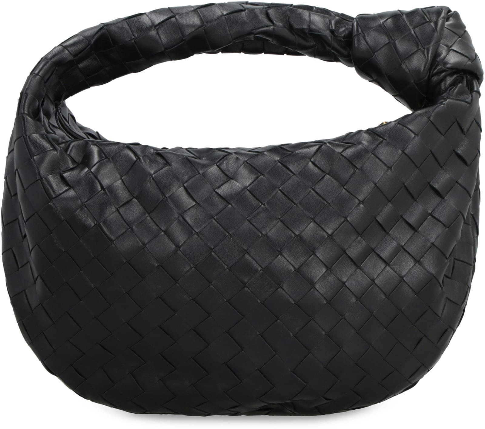 Bottega Veneta Teen Jodie Leather Shoulder Bag In Black