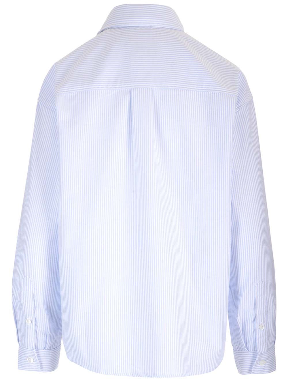 Shop Apc Boyfriend Shirt In Organic Cotton In Light Blue