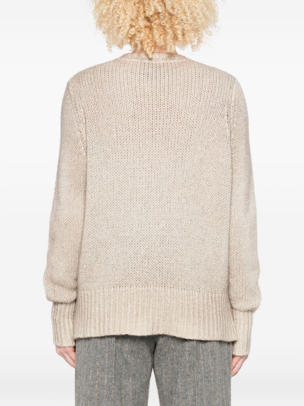 Avant Toi Cashmere Crewneck Pullover In Metallic