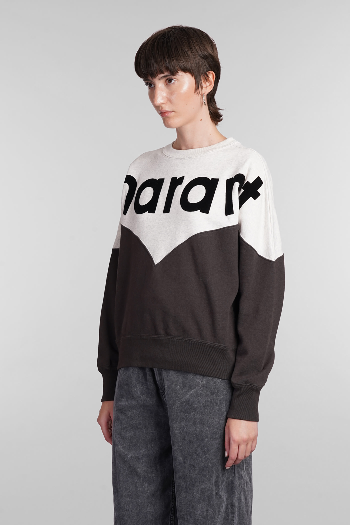 Shop Marant Etoile Houston Sweatshirt In Beige Cotton