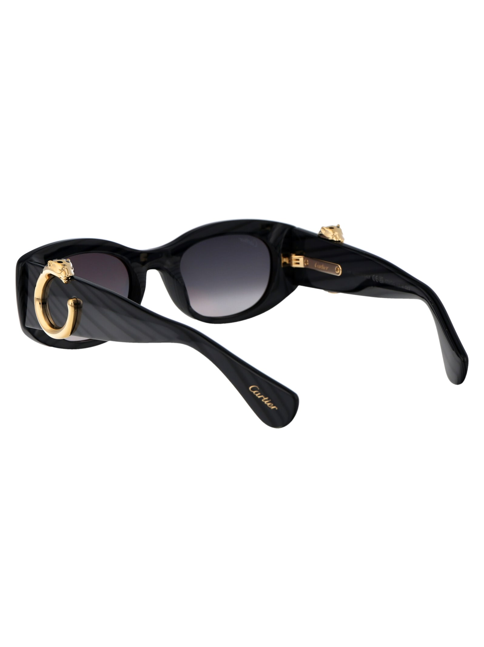 Shop Cartier Ct0472s Sunglasses In 003 Grey Grey Grey